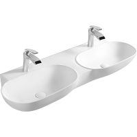 Раковина SantiLine 120 SL-2113 двойная Белая — фото 1, Раковины накладные