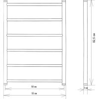 Водяной полотенцесушитель EWRIKA Сафо P 80х50 Черный матовый — фото 7, Водяные полотенцесушители