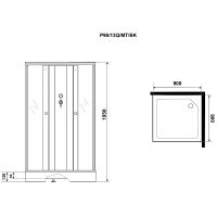 Душевая кабина Niagara Promo 90x90 P90/13Q/MT/BK без гидромассажа — фото 11, Душевые кабины