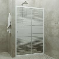 Товар: Душевая дверь Triton Слайд 100 Щ0000038519 профиль Белый стекло прозрачное с рисунком - фото 2 Душевая дверь Triton Слайд 100 Щ0000038519 профиль Белый стекло прозрачное с рисунком — фото 2, Душевые двери в нишу