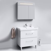 Тумба под раковину Aqwella Нео 80 NEO0108 Белая — фото 3, Мебель для ванной