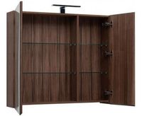 Зеркальный шкаф Aquanet Нью-Йорк 100 L 203955 Орех — фото 4, Мебель для ванной