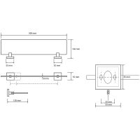 Товар: Стеклянная полка Bemeta Beta 132122042 Хром - фото 2 Стеклянная полка Bemeta Beta 132122042 Хром — фото 2, Полки для ванной и душа