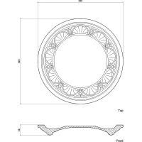 Розетка потолочная Европласт 1.56.032 320x38x320 мм — фото 3, Колонны
