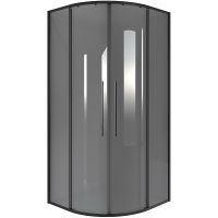 Душевой уголок Niagara Nova 100х100 NG-2827-34BLACK профиль Черный матовый стекло тонированное — фото 1, Душевые уголки