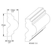 Молдинг Orac Decor PX103F 2000x25x12 мм — фото 2, Молдинги