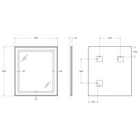 Зеркало BelBagno Kraft 70 SPC-KRAFT-700-800-SENS-AL с подсветкой Сатин с сенсорным выключателем — фото 10, Зеркала в ванную комнату