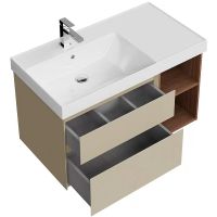 Товар: Тумба под раковину Kerama Marazzi Cubo 90 L CUB.90.2Lh\LIM.N подвесная Лимо матовый Структурированный орех - фото 3 Тумба под раковину Kerama Marazzi Cubo 90 L CUB.90.2Lh\LIM.N подвесная Лимо матовый Структурированный орех — фото 3, Тумбы под раковину