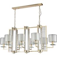 Люстра Crystal Lux Nicolas SP8 L1000 Gold White Белая Прозрачная Золото — фото 1, Люстры