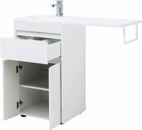 Тумба с раковиной Aquanet Токио 110 L 239204 Белая — фото 4, Тумбы с раковиной