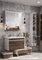 Товар: Тумба под раковину Aquaton Капри 80 1A230201KPDB0 подвесная Таксония темная - фото 8 Тумба под раковину Aquaton Капри 80 1A230201KPDB0 подвесная Таксония темная — фото 8, Мебель для ванной