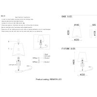 Настольная лампа Crystal Lux Renata LG1 Gold Бежевая Золото — фото 5, Настольные лампы