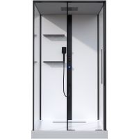 Душевая кабина Black&White Galaxy G8038 110x90 8038000 с гидромассажем — фото 1, Душевые кабины