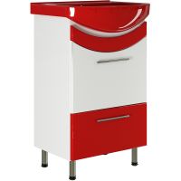 Тумба под раковину Mixline Радуга 52 Белая Красная арт-522466 — фото 1, Тумбы под раковину