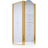 Душевой уголок Migliore Diadema 90x90 R 22683 профиль Бронза стекло матовое с декором — фото 1, Квадратные душевые уголки