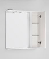 Зеркало со шкафом Style Line Эко стандарт Панда 75 С с подсветкой Белый глянец — фото 8, Мебель для ванной