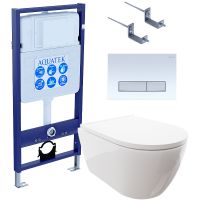 Товар: Комплект унитаза с инсталляцией Aquatek Set Aquatek Поларис-022 4в1 с сиденьем Микролифт и Белой глянцевой клавишей смыва - фото 1 Комплект унитаза с инсталляцией Aquatek Set Aquatek Поларис-022 4в1 с сиденьем Микролифт и Белой глянцевой клавишей смыва — фото 1, Комплекты унитаз + инсталляция