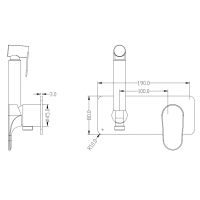 Гигиенический душ со смесителем Boheme Spectre 457-BR Бронза — фото 2, Душевое оборудование. Душевая программа