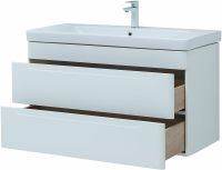 Тумба под раковину Aquanet София 100 274116 подвесная Белый глянец — фото 7, Тумбы под раковину