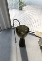 Раковина Abber Kristall 45 AT2703Black-Vesuvian Черная Оливковая — фото 3, Раковины напольные