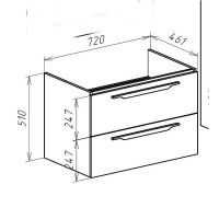 Товар: Тумба под раковину Bellezza Луиджи 75 4639212000452 подвесная Капучино - фото 2 Тумба под раковину Bellezza Луиджи 75 4639212000452 подвесная Капучино — фото 2, Мебель для ванной