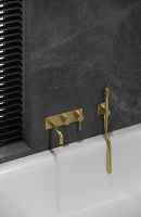 Смеситель для ванны Boheme Uno 464-3-MG Золото матовое — фото 3, Смесители
