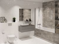 Керамический декор GlobalTile Siluet GT Белый GT124VG 25х50 см — фото 2, Керамическая плитка