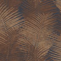 Обои Emiliana Parati Chromatic 45101 Винил на флизелине (0,70*10,05) Коричневый/Синий, Листья — фото 1, Обои для стен