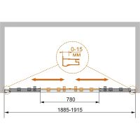 Товар: Душевая дверь Cezares Pratico 190 PRATICO-BF-2-190-C-Cr профиль Хром стекло прозрачное - фото 9 Душевая дверь Cezares Pratico 190 PRATICO-BF-2-190-C-Cr профиль Хром стекло прозрачное — фото 9, Раздвижные душевые двери