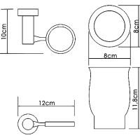 Товар: Стакан для зубных щеток WasserKRAFT K-24128 Хром - фото 3 Стакан для зубных щеток WasserKRAFT K-24128 Хром — фото 3, Мыльницы