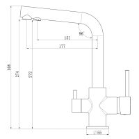 Товар: Смеситель для кухни Royce Fabia RCM-121001CR Хром - фото 2 Смеситель для кухни Royce Fabia RCM-121001CR Хром — фото 2, Смесители