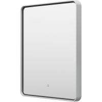 Зеркало Brevita Mercury 60 MER-Rett6-060/80-platinum с подсветкой Платина матовая с сенсорным выключателем — фото 2, Мебель для ванной