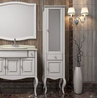 Товар: Шкаф пенал Opadiris Лаура 44 R Z0000012757 Белый матовый ручки Swarovski Хром - фото 2 Шкаф пенал Opadiris Лаура 44 R Z0000012757 Белый матовый ручки Swarovski Хром — фото 2, Мебель для ванной