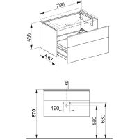Товар: Тумба под раковину Keuco Royal Reflex 80 34060140000 подвесная Трюфель - фото 6 Тумба под раковину Keuco Royal Reflex 80 34060140000 подвесная Трюфель — фото 6, Мебель для ванной