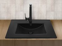 Раковина WeltWasser Deilbach 7506 60 MT- BL 10000005563 Черная матовая — фото 3, Раковины встраиваемые сверху