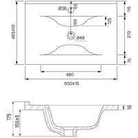Тумба с раковиной Iddis Cloud 60 CLO60Y0i95K подвесная Белая матовая Дуб золотистый — фото 9, Тумбы с раковиной