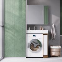 Тумба под раковину Aquaton Лондри 80 1A267101LHDR0 Дуб Рустикальный без фасада — фото 14, Мебель для ванной