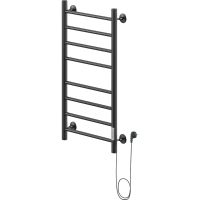 Электрический полотенцесушитель Ника WAY-2 80/40 Черный матовый — фото 1, Электрические полотенцесушители