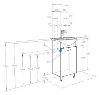 Тумба под раковину Aquaton Мира Н 41 1A104401MR010 Белая — фото 7, Тумбы под раковину