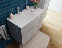 Тумба с раковиной Эстет Barcelona 90 L ФР-00003595 подвесная Белая — фото 4, Тумбы с раковиной