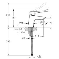 Смеситель для раковины Vitra Aquamed A42484EXP Хром — фото 5, Смесители