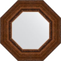Зеркало Evoform Octagon 63х63 BY 3859 в багетной раме - Состаренная бронза с орнаментом 120 мм — фото 1, Мебель для ванной