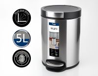 Ведро для мусора Frap F711 Сатин — фото 2, Мусорные ведра