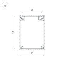 Товар: Профиль алюминиевый Arlight 017357 накладной Серебристый - фото 4 Профиль алюминиевый Arlight 017357 накладной Серебристый — фото 4, Профили для светодиодных лент