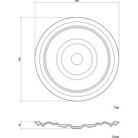 Розетка потолочная Европласт 1.56.035 485x40x485 мм — фото 3, Колонны