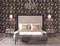 Обои Alessandro Allori Four Seasons 1601-8 Винил на флизелине (1,06*10) Черный/Разноцветный, Цветы — фото 2, Обои для стен