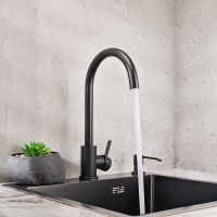 Смеситель для кухни Ростовская Мануфактура Сантехники SUS124BL-017F Черный матовый — фото 8, Смесители