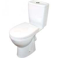 Унитаз компакт Rosa Рио 4640021060988 Вн УнБ54 Белый с бачком и сиденьем — фото 1, Напольные унитазы