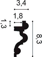 Карниз Orac Decor C324 2000x83x34 мм — фото 2, Карнизы