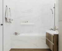 Керамогранит Ceradim Calacatta Faro Grey белый полированный 80х80 см — фото 9, Керамогранит